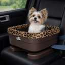 Pet Gear Booster Seat for Dogs/Cats, Removable Washable Comfort Pillow + Liner, Safety Tethers Included, Installs in Seconds, No Tools Required, Animal Print