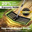 30"x10" Lawn Leveling Rake, Angled Design Yard Leveling Rake for Soil, Sand