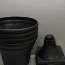 Dandat 4 Pack Large Outdoor Urn Planter 22 inch Tall Plastic Planter for Front Proch Classic Vase Decorative Garden Pot for Indoor Outdoor Door Patio Deck Decor(Black)