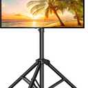 PERLESMITH Tripod TV Stand -Portable TV Stand for 37-85 Inch LED LCD OLED Flat Screen TVs-Height Adjustable Display TV Floor Stand with VESA 600x400mm, Holds up to 110lbs PSTM2