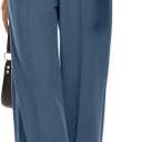 KICZOY 2026 Work Pants for Women Business Casual Office Dress Pants Trousers with Pockets Denim Blue (Blue, S)