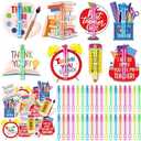 Leitee 32 Sets Back to School Gift for Students 32 Bubble Wands Bulk with Mini Teacher Appreciation Cards Welcome Back to School Gifts for Kids Classroom, Set of 2