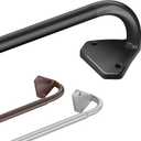 Curtain Rods, No Rust Adjustable Blackout Drapery Rods, 5/8 Inch Diameter Wrap Around Curtain Pole for Windows, Ideal for Bedroom, Outdoor (28-48 Inch, Black)