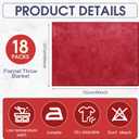 SmoothNovelty 18 Pieces Throw Blankets Bulk for Wedding 50 x 60 Inch Soft Warm Lightweight Flannel Fleece Blankets Bulk Spring Wedding Favors for Guests Homeless Gift Couch Sofa Bed(Wine Red)