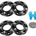 BDFHYK 6x139.7mm Wheel Spacers 1 inch 6x5.5 Hubcentric Wheel Spacer Compatible with 21-23 Bronco,11-23 Ranger, Forged 6 Lug Wheel Adapters M12x1.5 & 93.1mm Hub Bore, Set of 4