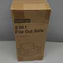 Zorvoxz Kids Couch, 2-in-1 Toddler Chair Comfy 1-3 Years, Convertible Kids Chair, Toddler Couch That Fold Out, Kid Lounge Chairs for Boys and Girls, Soft Coral Fleece, Beige