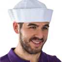 Funny Party Hats White Sailor Cap - Nautical Yacht Hat - Gob Hat - Costume (White)