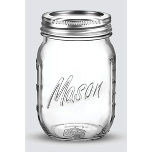 Mason Regular Mouth Glass Mason Jars with Lids and Bands, Used for Canning 135 Oz