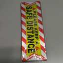 2 x 4 Pack Magnet Car Bumper Sticker | Please Keep A Safe Distance| New Drivers Sticker Safety Warning, Magnetic Reflective Driver Bumper Sticker for Car Bumper Truck Window Auto Vehicles