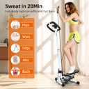 Ecogou Stepper for Exercise at Home, Stair Stepper with Handlebar and Resistance Bands, Low Noise and Smooth, 360 LB Max Weight Stepper Machine with LCD Monitor for Families, Apartments, Gyms