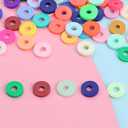 UXIMAIR 5000 Clay Beads for Bracelet Making Kits, 24 Colors Flat Clay Heishi Beads Jewelry Accessory, Strings for Jewelry Making Kit Bracelets Necklace
