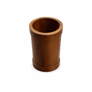 One Wall Brands Wood Utensil Holder 7" Kitchen Utensil Storage for Counter Top Kitchen Décor Natural Finish Brown.