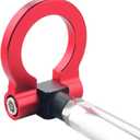 Dewhel Front Bumper Eye Towing Tow Hook Bolt on No Drill Relocator Hole for Mercedes W204 C-Class W212 E-Class C117 CLA-Class W221 S-Class W166 ML X204 GLK (Red)