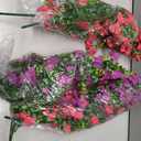 Artificial Flowers for Outdoors Spring Decor, 6 Bundles UV Resistant Realistic Faux Silk Hanging Flowers, Fake Plants for Planter Indoor Outside Garden Porch Patio Balcony Yard Farmhouse