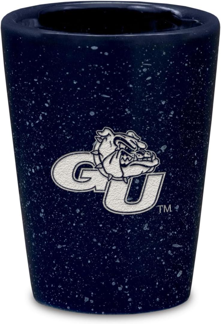 Rico Industries NCAA Primary OR Wordmark Logo 2oz Ceramic Shot Glass for Fans, Laser Engraved In Team Color Single Shot Glass