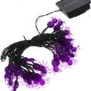 Solar Outdoor String Lights Warm Spider Decorative Led Light String Halloween Decoration Easy Install Purple Spider Lamp