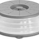 WVM Microwave Splatter Cover Vented for Food with Hook Hole, Splatter Guard & Colander Kitchen Gadget for Food, Meal Prep, Grey, L(13.39"x3.94")-Pack of 1