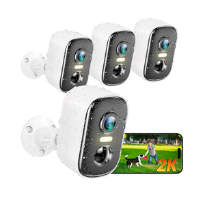 Outdoor Security Camera Wireless, 2K Battery Powered WiFi Cameras for Home Security with AI Motion Detection, Color Night Vision, Siren Alarm, 2-Way Talk, IP66 Waterproof, Cloud/SD Storage (4 Pack)