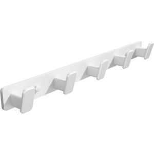 White Coat Rack Wall Hooks for Hanging Heavy Duty Door Hooks with 5 Hooks Key Holder for Wall Hat Rack for Entrance Coat Hook