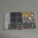 Alritz 120 Set Leather Snap Fasteners Kit, 12.5mm Metal Button Snaps Press Studs with 4 Setter Tools, 6 Colors Leather Snaps for Clothes, Jackets, Jeans Wears, Bracelets, Bags