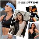 Ztomine Headbands for Women, Non Slip Soft Cotton Hair Bands with Stretchy Cloth, Ideal for Yoga, Running, Outdoor Exercise, and Sports, 16 Pcs (style12)