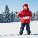 Kids Winter-Mittens Boys Girls Warm Snow Gloves Cold Weather Windproof Ski Mittens for Outdoor(for 6-12 Yrs) (Beige)