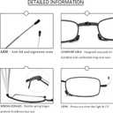 3 Pack Folding Reading Glasses with Keychain Compact Bags Women Men Blue Light Blocking Spring Hinge Portable Pocket Readers,Black 3.0