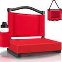 HABUTWAY Stadium Seats with Back Support and Thick Cushion Bleacher Seats with Backs and Cushion Wide, Stadium Chairs Include Shoulder Strap and Pocket, Perfect for Sports Events