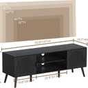 ChooChoo TV Stand with Open Shelves for 55/60 Inch TVs, Mid Century, 15.7"D x 53.9"W x 19.4"H