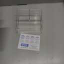 STORi Clear Plastic Small Countertop Vanity Makeup Organizer, Compact Rectangular 4-Compartment Holder for Brushes, Eyeshadow Palettes, & Beauty Supplies, Made in USA