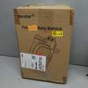 MoreFeel Collapsible Baby Bathtub for Newborn with Thermometer & 1 Hooded Towel & 1 Soft Floating Cushion,Portable Travel Bathtub with Drain Hole, Durable Foldable Baby Tubs for Infants to Toddler (Lavender)