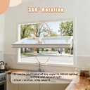 Shed Windows, 360° Rotation Sliding Window, Aluminum Alloy Glass Window with Handles, Flush Mount Basement Window for Bathroom/ Kitchen/ Warehouse/ House (White, 18x24in)