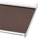 ChrisDowa Cordless 100% Blackout Roller Shade, with Striped Jacquard, Thermal Insulated, UV Protection Fabric, Total Blackout Blinds for Window, French Doors, Home and Office. Brown, 25" W x 72" H
