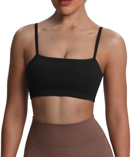 Aoxjox Women's Workout Bandeau Bras Training Fitness Running Yoga Crop Tank (Size Small)
