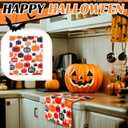 36 Pcs Halloween Reusable Paper Towels Rolls Washable Bulk Halloween Boo Ghost Pumpkin Kitchen Dish Towels Paperless Reusable Cloth Cotton Napkins with Cardboard for Kitchen Bathroom