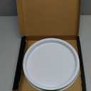 HGF Bathroom Tray for Sponge Soap, 10 Inch Light Metal Round Decorative Tray for Kitchen Counter Sink Centerpiece Countertop Organizer, Perfume Candle Vanity Trays for Bathroom Decor, Totally White