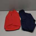 IECOii 2 Pack Dog Sweater Boy Girl - Soft, Dachshund Stretchy Fleece Sweaters with Leash Hole for Fall & Winter, Medium Dogs Coats Ideal for Home, Trips, and Walks (Size L, Blue & Red) (Large(Chest Girth: 16.9"))