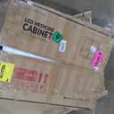 TETOTE Black Lighted Medicine Cabinet Mirror for Bathroom 36 x 30 Led Medicine Cabinet Recessed or Wall Mounted with 2 Door, Tempered Glass, 2 Outlets, 3-Color Dimming, Anti-Fog, Adjustable Shelf