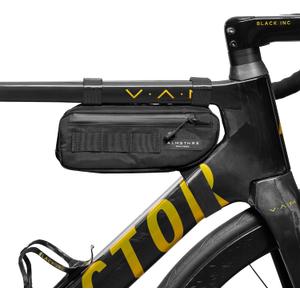 Compact Bike Frame Bag  Midnight Black | Weather-Resistant, Waterproof Zippers & Dual-Sided Access for Road, MTB, and Ebike Frames