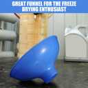 Vesici 2 Pack Extra Large Wide Mouth Funnel 2.5" x 10" Multi Purpose Filling Funnel Plastic Reusable for Water Softener Resin Tanks Carbon Media Jar Filling Use (Blue)