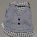 Dog Princess Sweater for Small Dogs Thick Shirt Plaid Clothes Costume Pet Girl Cute Coat Outfits Fall Costumes Winter Dog Sweaters (M,Blue)