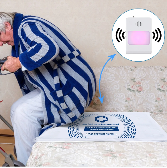 Bed Exit Alarm – Real-Time Monitoring of Bed Activity To Prevent Falls Ideal for Hospitals, Nursing Homes, and Home Care