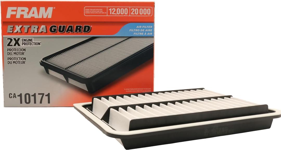 FRAM Extra Guard CA10171 Replacement Engine Air Filter for Select Toyota Venza and Camry Models, Provides Up to 12 Months or 12,000 Miles Filter Protection