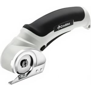 Cordless Electric Scissors, 4.2V Cardboard Cutter Tool for Cardboard Carpet Leather Packages Plastic with Rechargeable Battery Gray