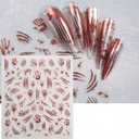 4 x Nail Art Stickers, Self-Adhesive Nail Decals, for Nail Designs and Decorations, 5 Sheets