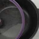 TIBORANG Nonstick Deep Frying Pan with Plastic Pot Ear (Purple)