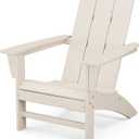 POLYWOOD Modern Adirondack Chair All-Weather Outdoor Lawn Adirondack Chairs HDPE, Fade-Resistant & Durable Outdoor Furniture For Patio, Deck & Fire Pit Chairs Sand, 32.11in. x 29.25in. x 34.66in.