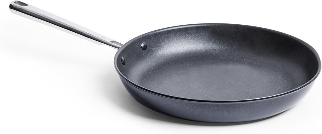 Misen Nonstick Frying Pan - Premium Skillet with PFOA-Free Coating - Ideal for Omelettes, Eggs, and Induction Cooking - Durable Aluminum Core, Warp-Resistant Design, and Oven-Safe to 450F - 10"