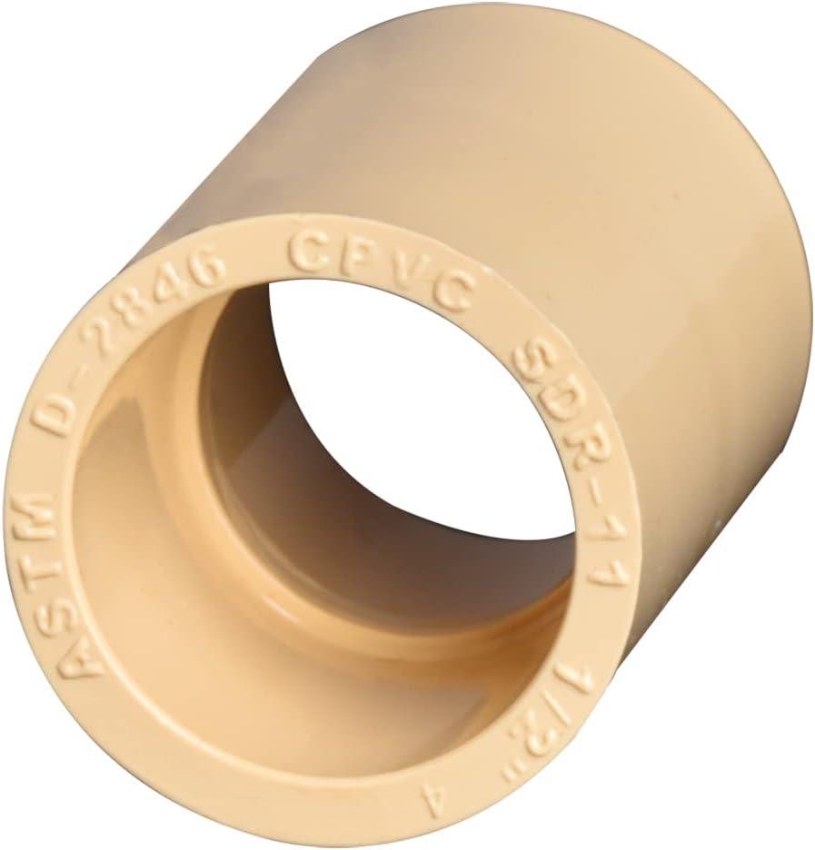 1/2" 10pcs CPVC Pipe Fittings SliP to Slip Coupling Adapter for Water Bathroom Plumbing connect (1/2")