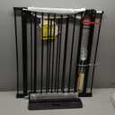 keny Extra Wide Baby Gate - Auto Close Safety Gate, Pressure Mounted, 29"-47.3", 30" Tall, Black